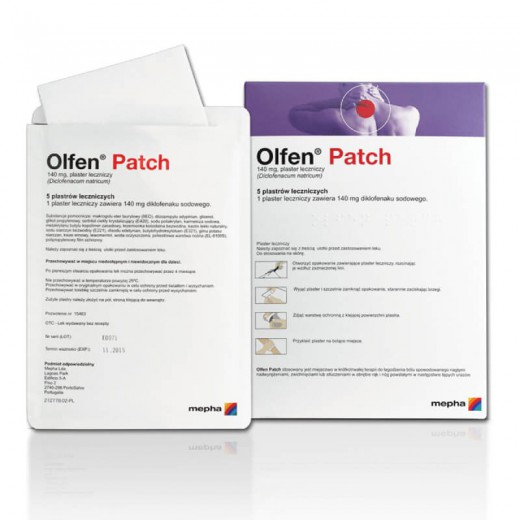 Olfen Patch 140mg, plastry lecznicze, 5 sztuk