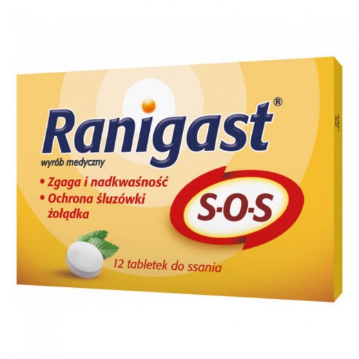 Ranigast SOS, 12 tabletek
