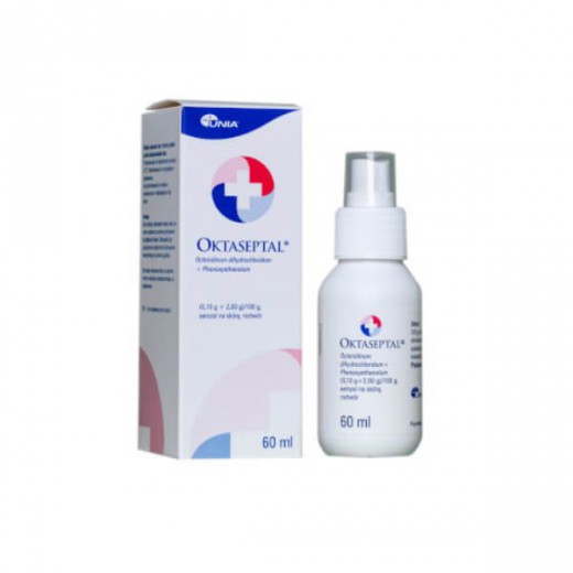 Oktaseptal (0,1g+2g)/100g, aerozol na skórę, 60ml