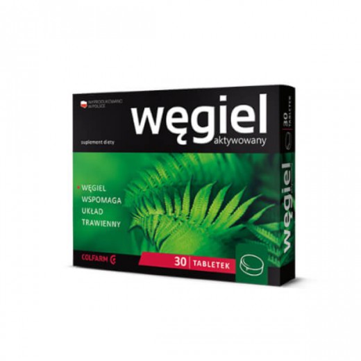Węgiel Aktywowany, 30 tabletek