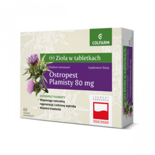 Zioła w tabletkach, Ostropest plamisty, 30 tabletek powlekanych