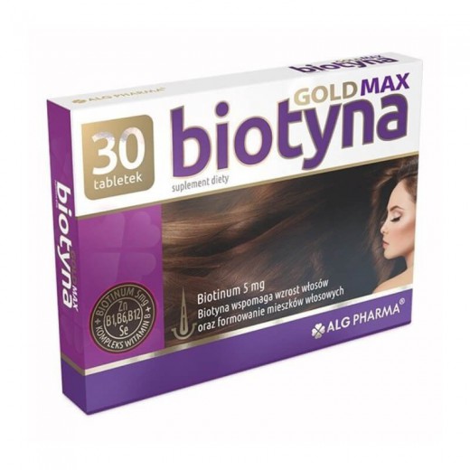 Biotyna Gold Max, biotyna 5 mg, 30 tabletek