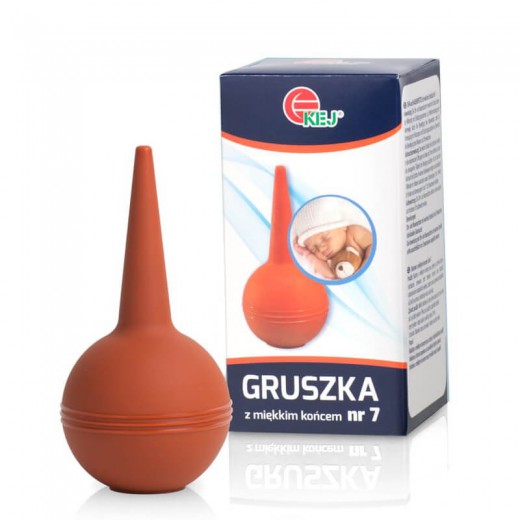Gruszka z miękkim końcem do uszu i nosa nr  7, dla dzieci,  1 szt.