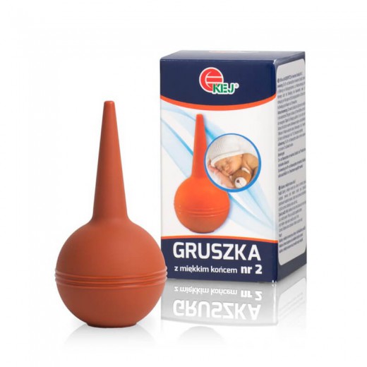 Gruszka z miękkim końcem do nosa i uszu dla dzieci, nr 2, 1 sztuka