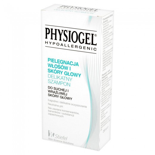 PHYSIOGEL, szampon delikatny do suchej i wrażliwej skóry głowy, 250ml