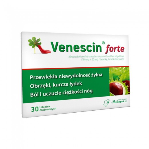 Venescin forte, tabletki drażowane, 30 szt.
