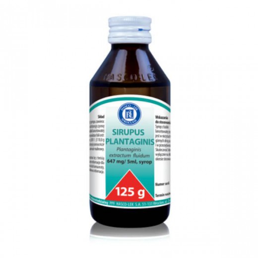 Sirupus Plantaginis 647mg/5ml, syrop, 125g