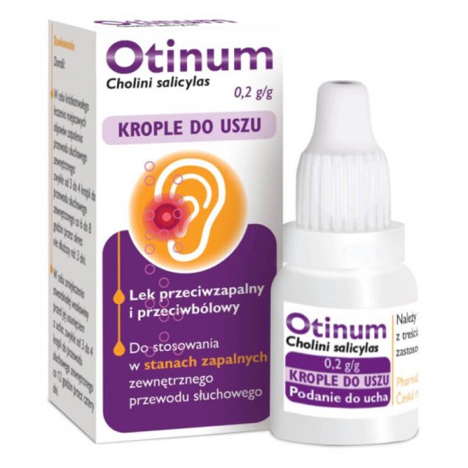 Otinum 0,2 g/g, krople do uszu, 10 g