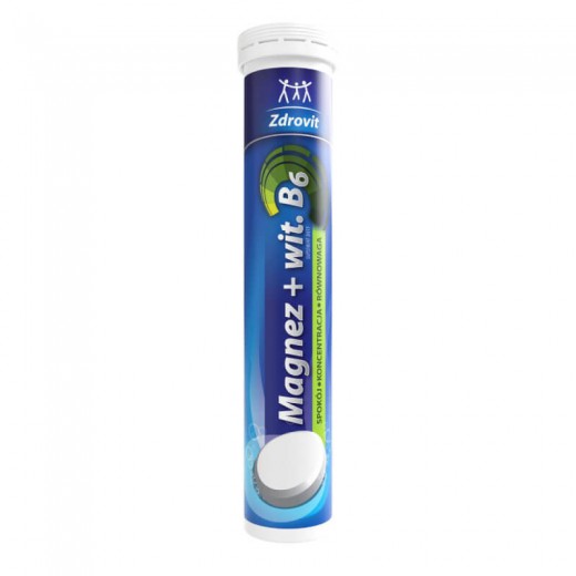 Zdrovit Magnez z witaminą B6, 24 tabletki musujące
