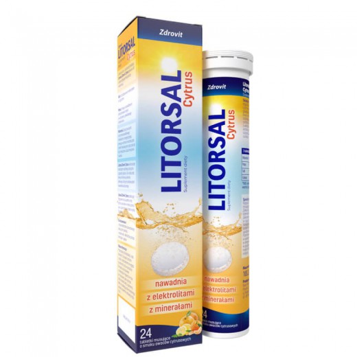 Zdrovit Litorsal Cytrus, 24 tabletki musujące