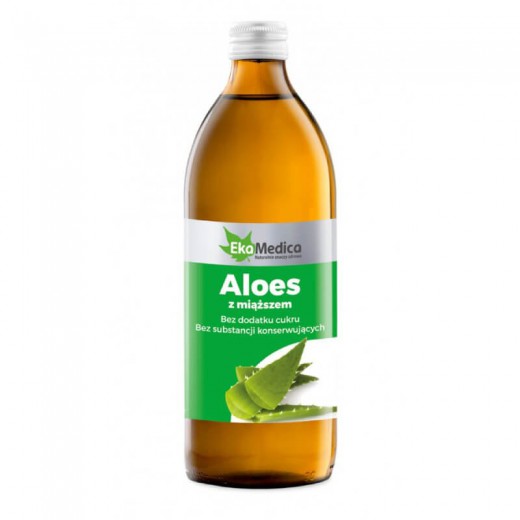 Aloes z miąższem, sok, EkaMedica, 500 ml
