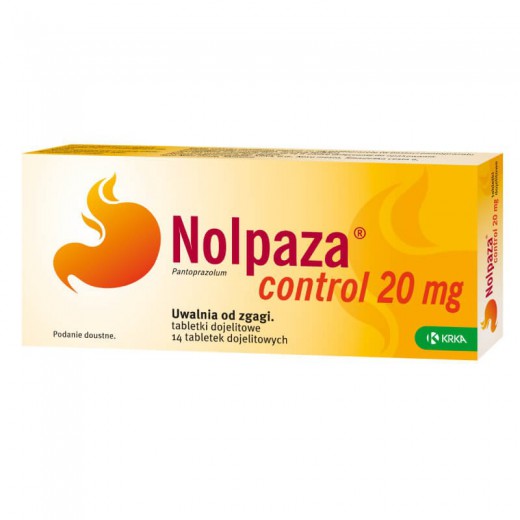 Nolpaza Control 20 mg, 14 tabletek dojelitowych