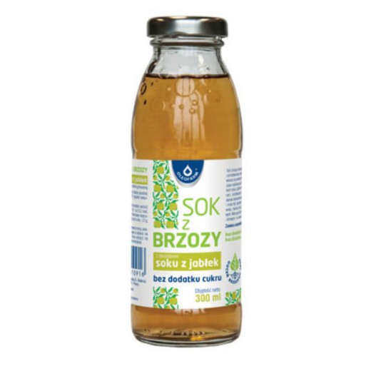 Sok z brzozy z sokiem z jabłek, bez dodatku cukru, 300 ml