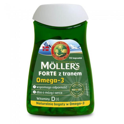 Tran Mollers Forte Omega-3, 112 kapsułek