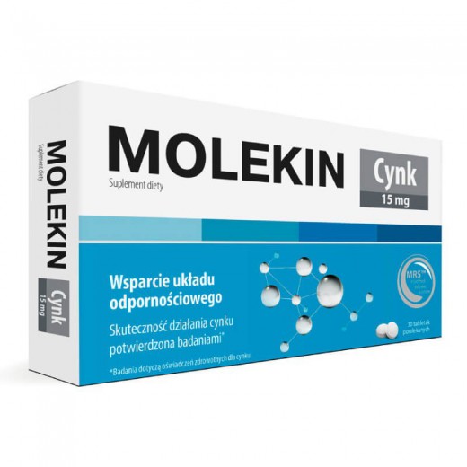 Molekin Cynk, 15mg, 30 tabletek