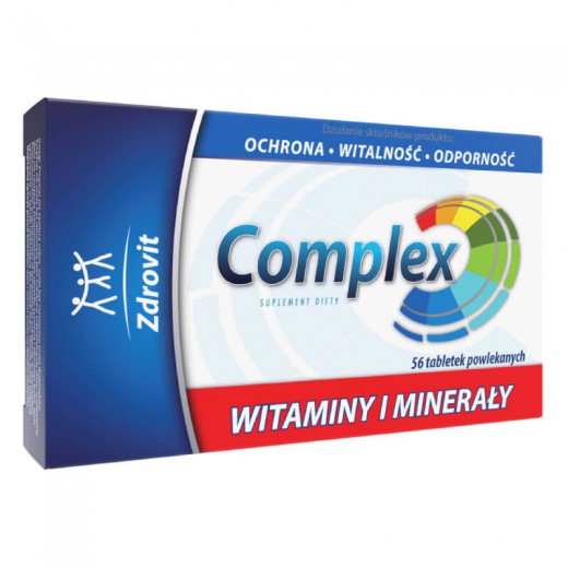 Zdrovit Complex witaminy i minerały, 56 tabletek powlekanych