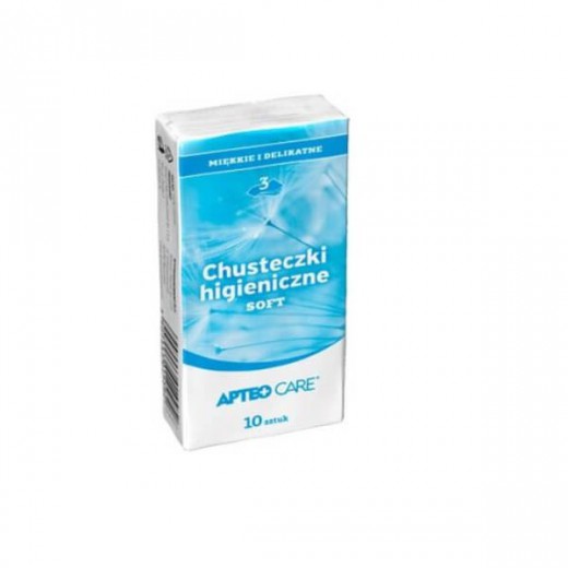 Chusteczki higieniczne Soft, APTEO CARE, 1 opakowanie x 10 sztuk