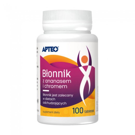 Błonnik z ananasem i chromem APTEO, 100 tabletek
