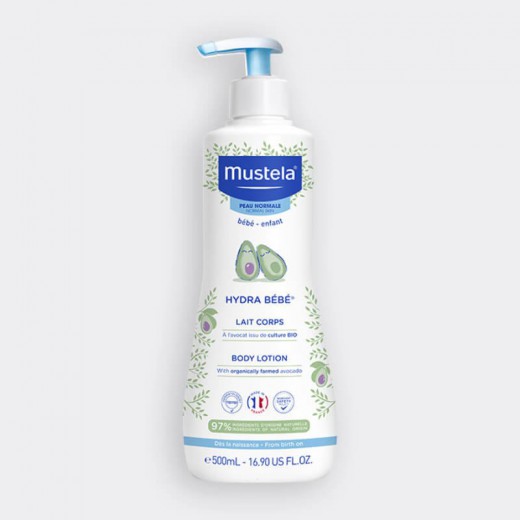 Mustela Bebe Enfant HydraBebe, mleczko do ciała z organicznym awokado, 500 ml