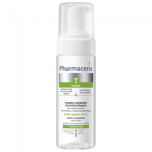 PHARMACERIS T, Puri Sebostatic, pianka głęboko oczyszczająca do mycia twarzy, 150ml