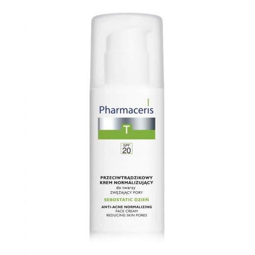 PHARMACERIS T, Sebostatic, krem normalizujący, przeciwtrądzikowy, SPF20, 50ml