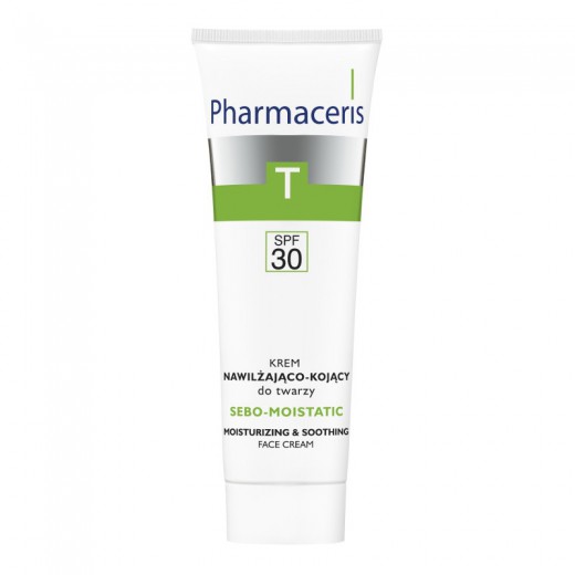 PHARMACERIS T, Sebo Moistatic, krem nawilżająco-kojący do twarzy, SPF30, 50ml