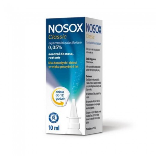 Nosox Classic, aerozol do nosa, roztwór 0,05%, 10ml