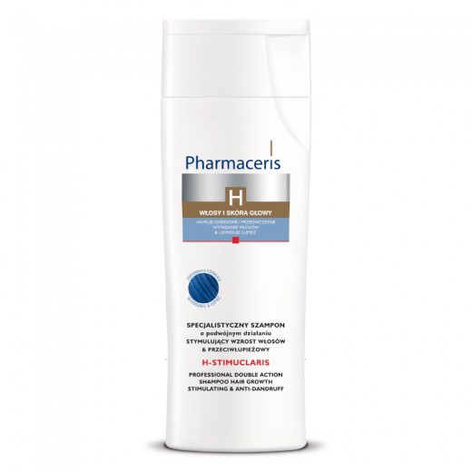 PHARMACERIS H, STIMUCLARIS, Szampon o podwójnym działaniu: stymulujący wzrost włosów i przeciwłupiezowy, 250 ml