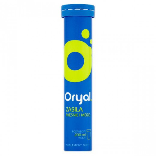 Oryal Elektrolity, smak limonkowo-cytrynowy, 20 tabletek musujących