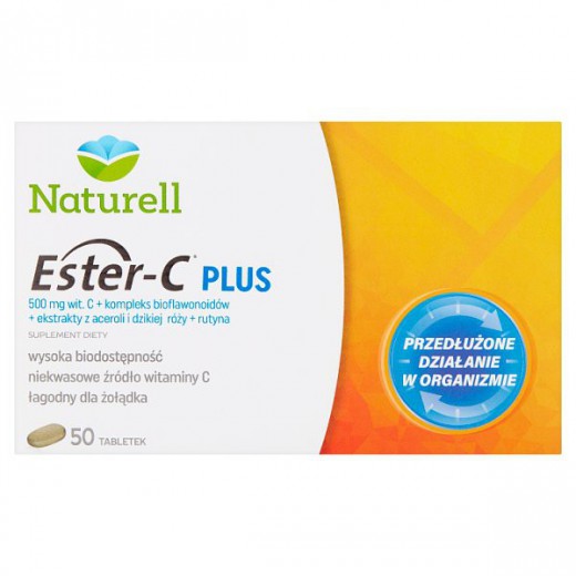 NATURELL, Ester-C Plus, 50 tabletek