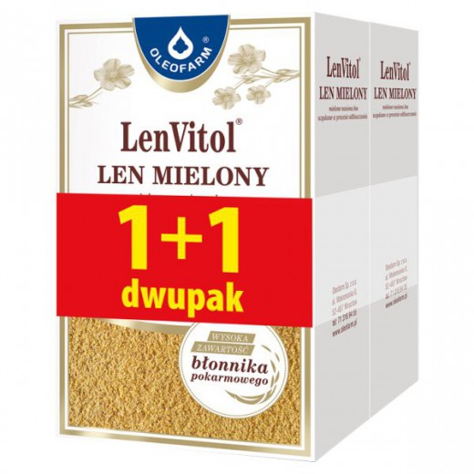 Len mielony LenVitol, dwupak, 200 g + 200 g