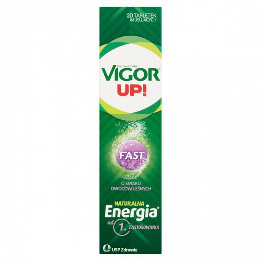 Vigor Up! Fast, smak owoców leśnych, 20 tabletek musujących