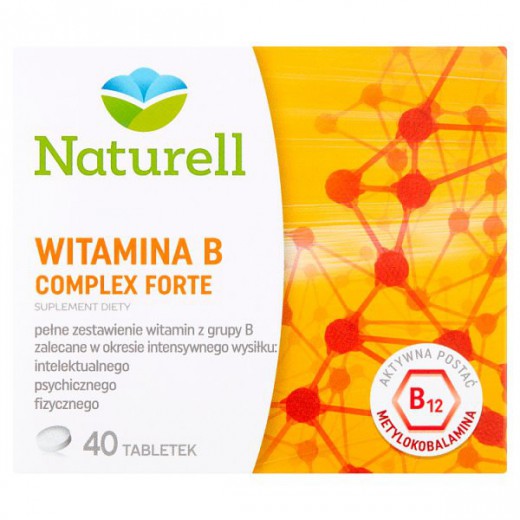 NATURELL, Witamina B Complex Forte, 40 tabletek