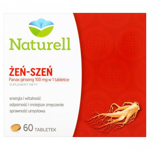 NATURELL, Żeń-szeń, 60 tabletek