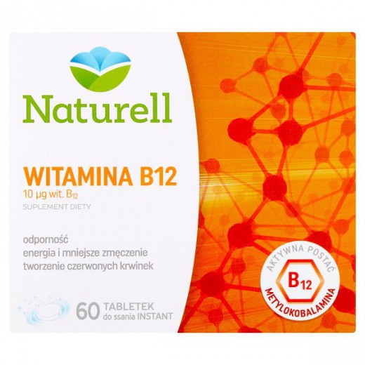 NATURELL, Witamina B12 0,01mg, 60 tabletek