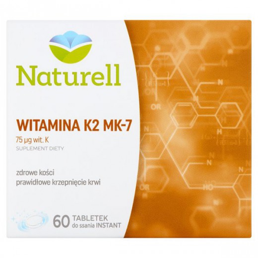 Naturell Witamina K2 MK-7, witamina K 75 µg, 60 tabletek do ssania