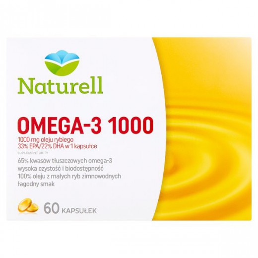 NATURELL, Omega-3 1000mg, 60 kapsułek