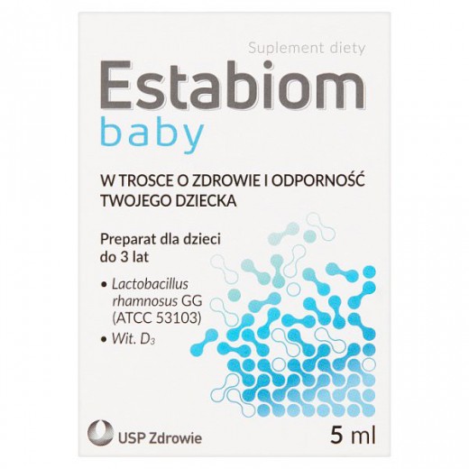Estabiom Baby, krople dla dzieci do 3 lat, 5 ml