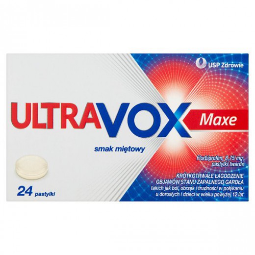 Ultravox Maxe, o smaku miętowym, 24 pastylki do ssania