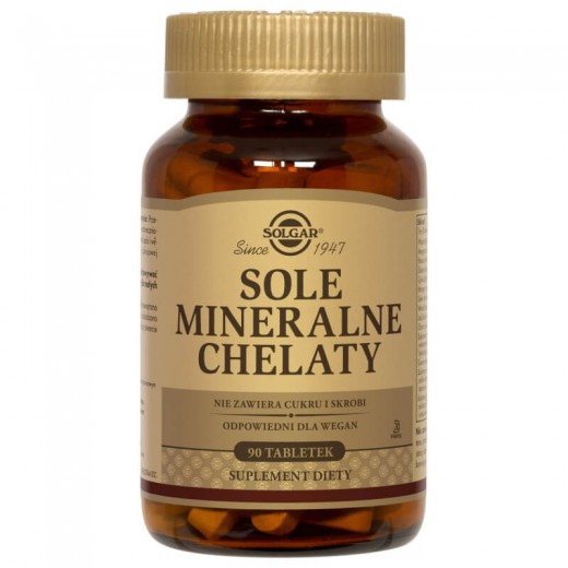 Solgar Sole mineralne chelaty, tabletki, 90 szt.