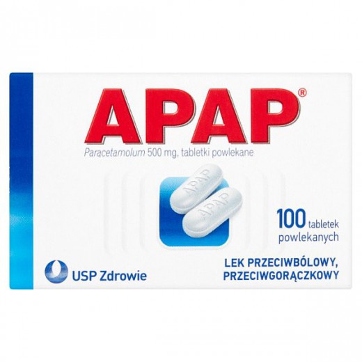 Apap 500 mg, tabletki powlekane, 100 szt.