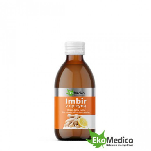 Imbir z cytryną, sok, EkaMedica, 250 ml