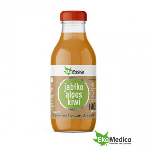 Jabłko aloes kiwi, sok 100%, EkaMedica, 300 ml