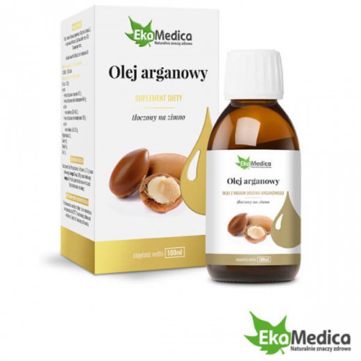 Olej arganowy tłoczony na zimno, Ekamedica, 100 ml